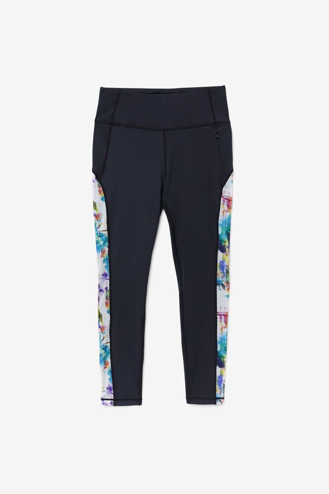 Fila Legging Damske Forza Contrast 7/8S Čierne - CFNIR5278